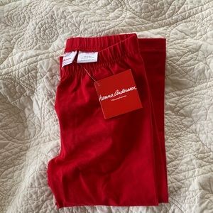 Hanna Anderson kids crop leggings red size 130